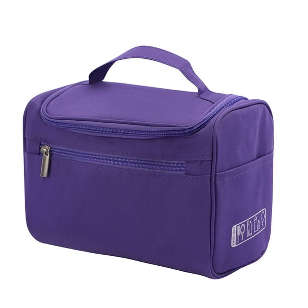 Bolsa Para Maquillaje Neceser Colgante Portátil Productos De Tocador Lavar Organizador Púrpura Funda