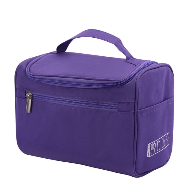Bolsa Para Maquillaje Neceser Colgante Portátil Productos De Tocador Lavar Organizador Púrpura Funda