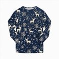 thumbnail image 4 of NOLDARES Boys Pajamas 2 Pieces Pajama Set for Girls Long PJs Sleepwear Christmas Cute for Kids Jmmies Clothes(D006-Navy), 4 of 9