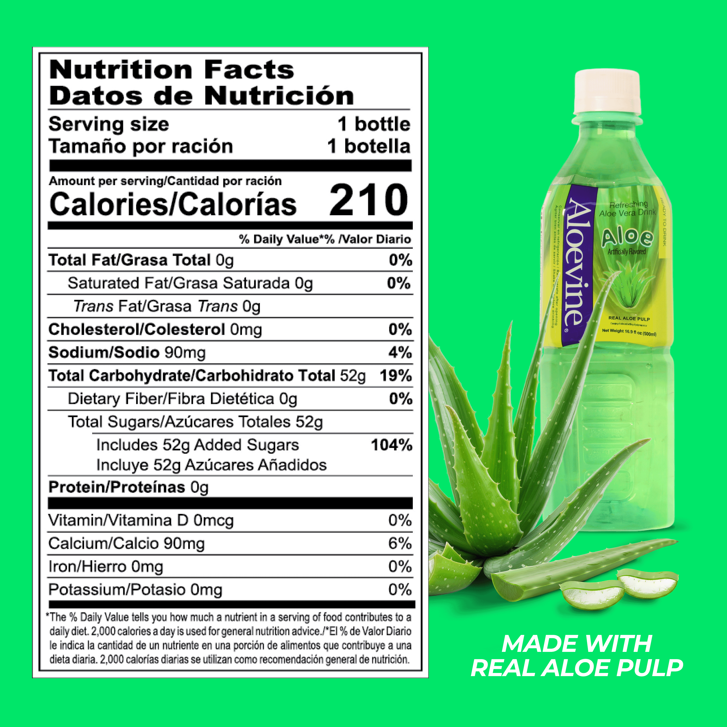 Aloevine Original Flavor Aloe Vera Drink, Vitamin Enriched (16.9 fl oz,  Pack of 20) - Walmart.com