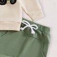 thumbnail image 4 of NOLDARES Toddler Baby Boy Outfits 2pcs Long Sleeve T Shirt Casual Joggers Pants Cotton Graphic Print Clothes Casual Clothing(Khaki,2-3 Y), 4 of 5