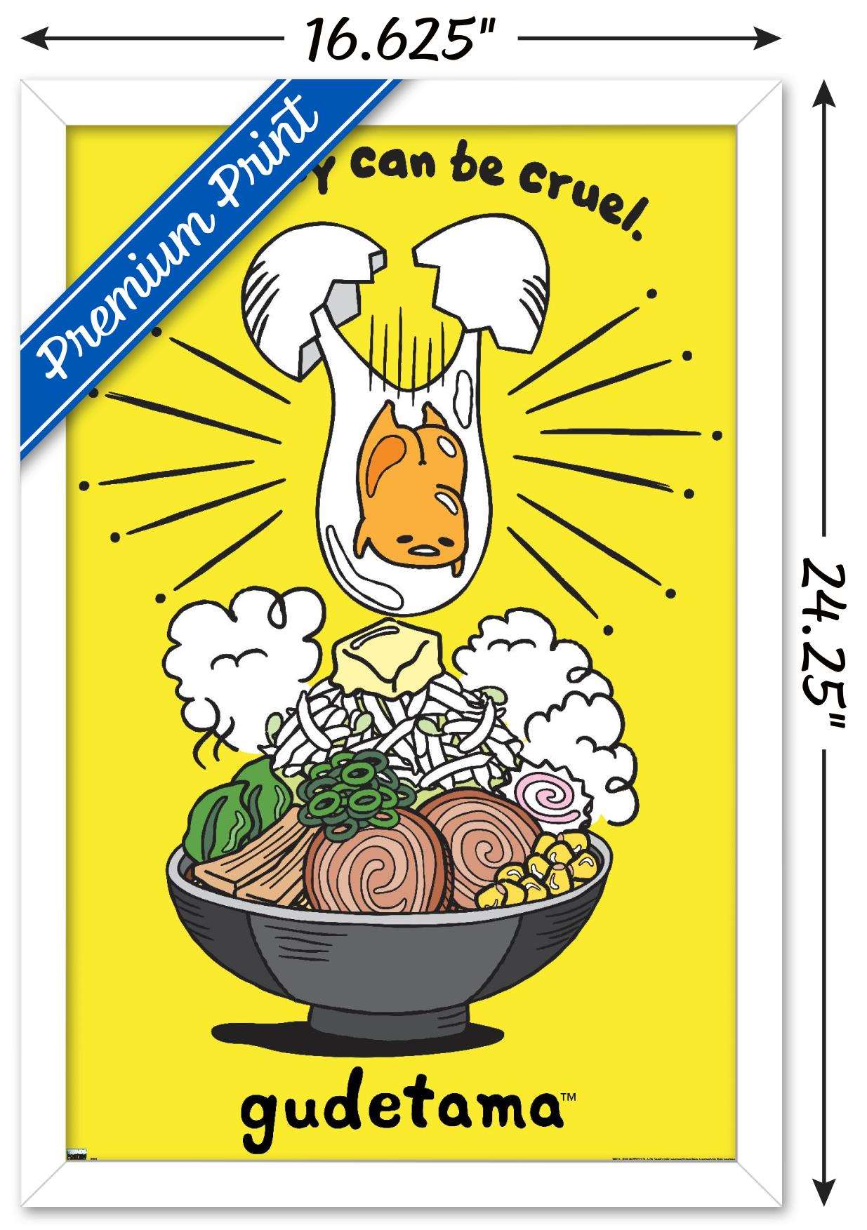 Gudetama - GraVity Wall Poster, 14.725" x 22.375", Framed