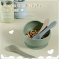 thumbnail image 4 of 6pcs baby silicone spoon baby learn to eat training spoon long handle feeding tableware, multi-color mixed, 4 of 5