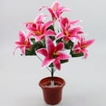 thumbnail image 4 of Destyer Low Maintenance Artificial Lilium Flower Elegant For Decorations Realistic red 1Set, 4 of 6