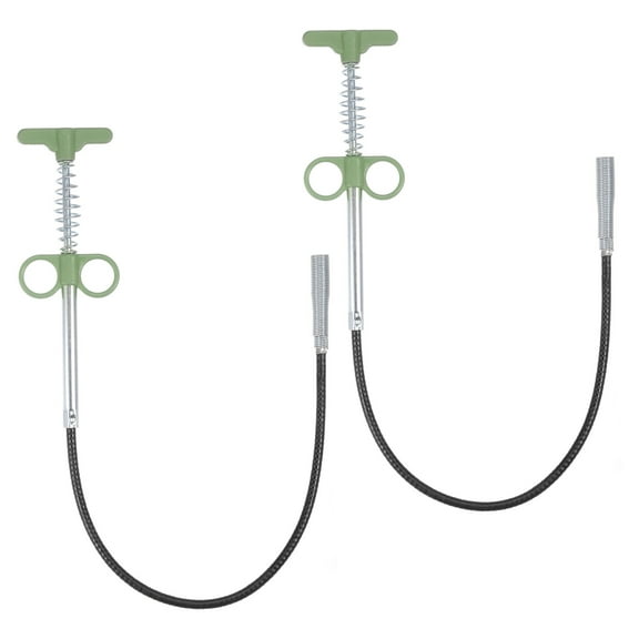 Flexible Grabber Claw Pick Up Tool 0.6 M Drain Clog Remover Tool, Green, 2 Pieces