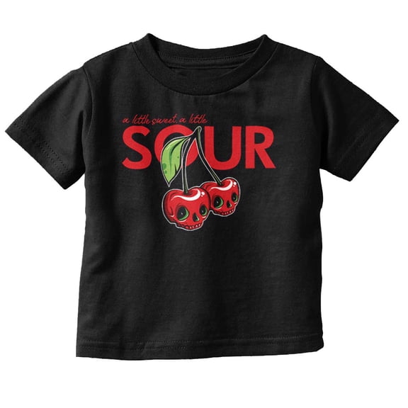 Cherry Skulls Little Sweet and Sour Toddler Boy Girl T Shirt Infant Toddler Brisco Brands 6M