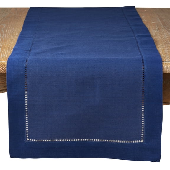 Saro Lifestyle Classic Hemstitch Border Table Runner 16"x54"