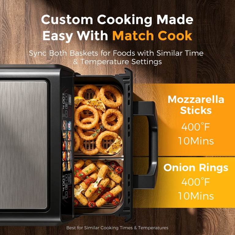 Patbrela 11QT Dual Basket Air Fryer Oven with Clear Window photo 8