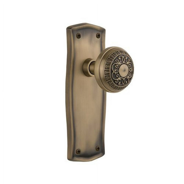 Nostalgic Warehouse Classic Door Knob Set - Egg & Dart Rosette, Oil Rubbed Bronze, Solid Brass, Privacy Function