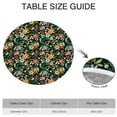 thumbnail image 6 of Stretch-fit floral tablecloth with smooth polyester surface, easy care, fits 44-52 inch diameter round tables, extra large version, 6 of 7