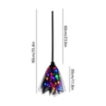thumbnail image 3 of LED Light Up Witch Broom, Colorful Halloween Broomstick with 3-Section Detachable Design for Haunted House, Porch, Party Props, Costumes and Holiday Decor, 3 of 8