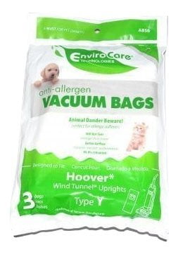 Hoover Upright Vacuum Type Y Anti-Allergen Filter Hepa Bags 3 Pk Part # A856