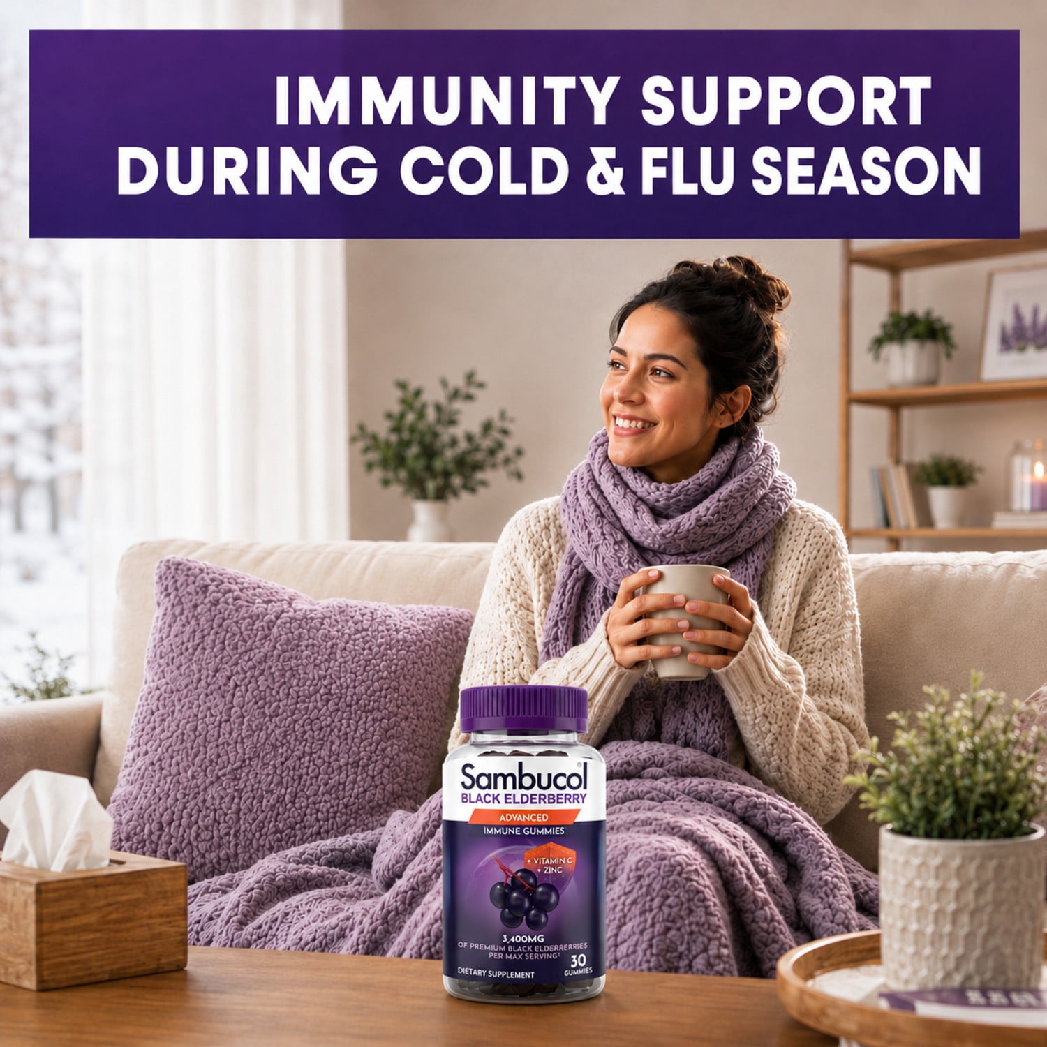 Sambucol Elderberry Gummies, Immune Support Supplement, 30 Count