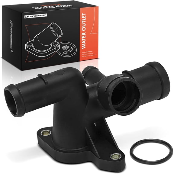 A-Premium Thermostat Housing Water Outlet Compatible with Volkswagen & Audi - Jetta 2001-2005 2009-2010, Golf 2000-2006, TT 2000-2002, TT Quattro 2000-2002