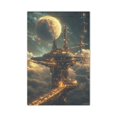 thumbnail image 2 of Hanmun Garden Flag Colorful Cosmic Space Banner Double Sided Outdoor Lawn Home Decoration 12x18, 2 of 7