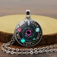 thumbnail image 3 of Jiaroswwei Unisex Pentacle Constellation Zodiac Glass Cabochon Charm Necklace Wicca Jewelry, 3 of 8