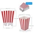 thumbnail image 2 of 50pcs Popcorn Boxes Red And White Striped, Small Paper Candy Containers, Retro Popcorn Bags For Party, Birthday, Movie Night, 2 of 5