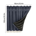 thumbnail image 3 of Usbinx Life No Drill Blackout Curtain Double Layer Thermal Insulated Room Darkening Drapes Rental Friendly Window Covering for Bedroom Living Room Bay Window 39x35 Inch, 3 of 7