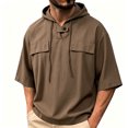 thumbnail image 2 of Qiyinn Men's Short-sleeve Hooded Sweatshirt, 2 of 6