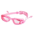 thumbnail image 2 of Gafas de natación transparentes de moda para adultos, gafas de piscina antivaho, de natación para playa, surf, kayak y actividades al aire libre. Rosa, 2 of 8