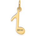 thumbnail image 3 of 14k Yellow Gold Polished Musical Note Charm - 21mm, 3 of 6