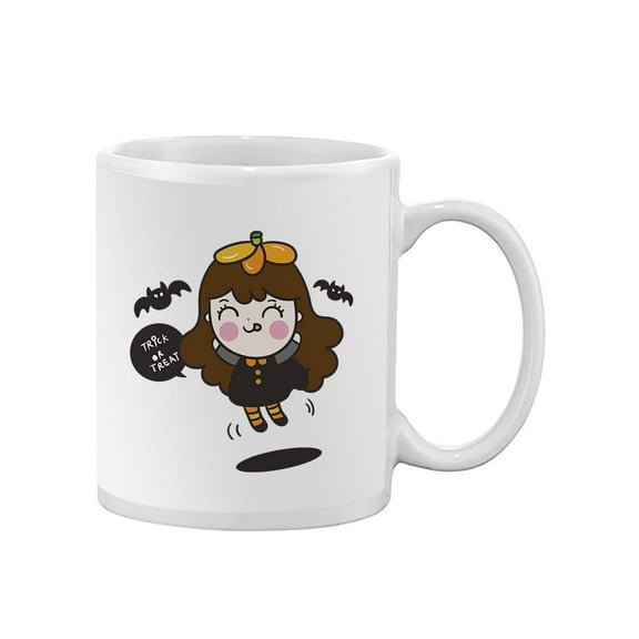 Halloween Girl Trick Or Treak Mug - Image by Shutterstock,