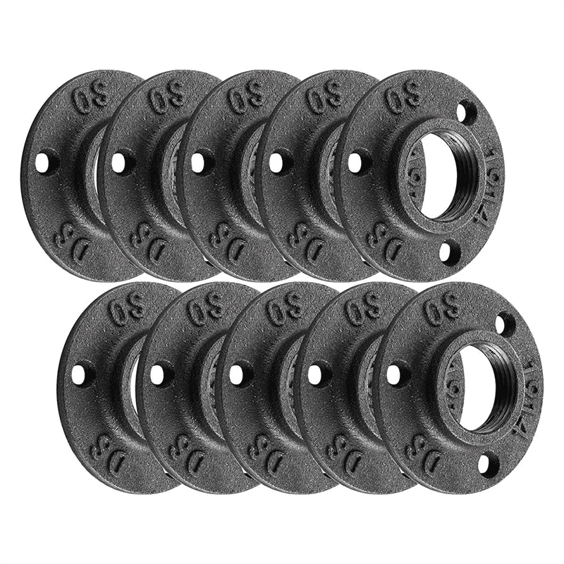 Floor Flange 10 Pack Malleable Cast Iron Pipe Flange Pipe Fitting