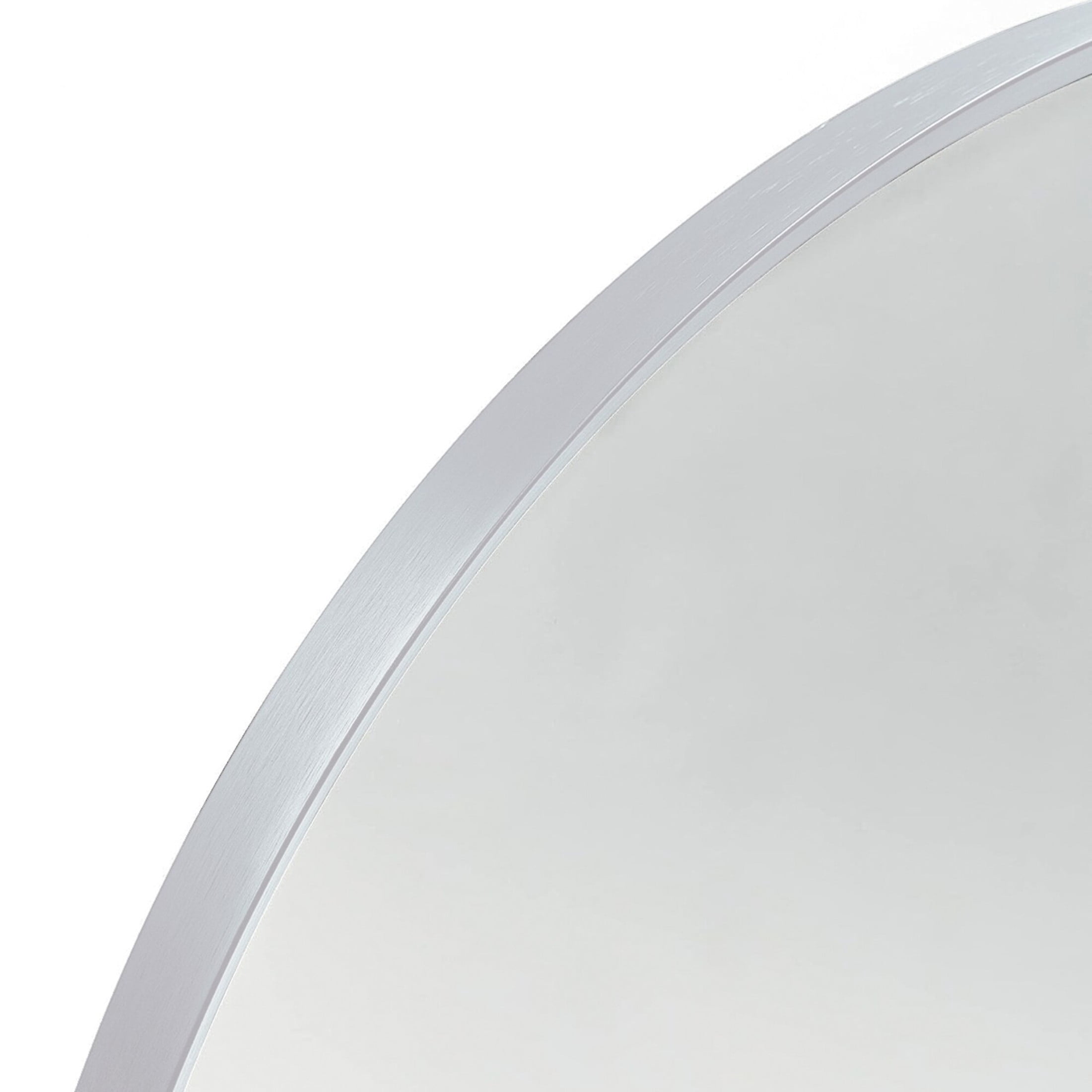 Noble House 20"x30" Arched Metal Wall Mirror, Vanity Mirror for Bathroom, Bedroom & Living Room, Silver
