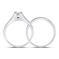 thumbnail image 4 of 10K White Gold Princess Dia. Bridal Wedding Band Set 1/2ctw, Women's Size: 5-10, 4 of 4