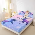 thumbnail image 4 of Manfei Animal Unicorn 4pcs Bed Sheets for Girls Female,Dreamy Princess King Sheets,Gradient Galaxy Universe Super Cozy Sheet Set,Microfiber Bedroom Decor, 4 of 7