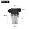 thumbnail image 2 of Water Pump Filter Pipeline Pre-filter 1/2\" 3/4\" 1\"Female Thread Durable, 2 of 8