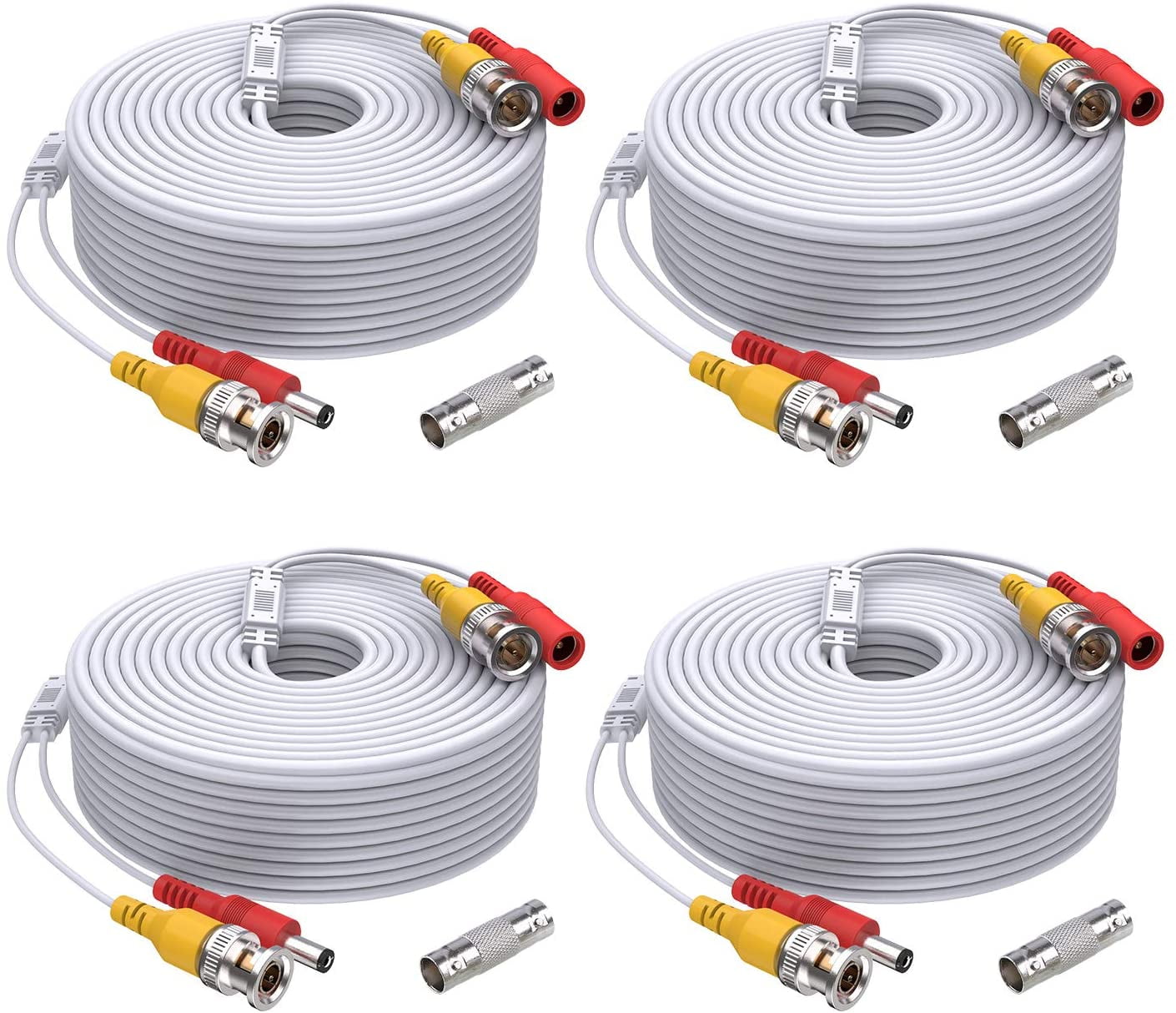 ANNKE 4 Pack 150 Feet Security Camera Cable, AllinOne BNC Video and