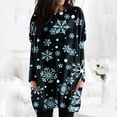 thumbnail image 2 of LYXSSBYX Christmas Dresses Women Plus Size Clearance Women Casual Long Sleeve Round Neck With Pocket Christmas Printed Dress, 2 of 5