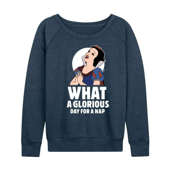 Disney Princess - Snow White Nap - Women's Lightweight French Terry Long Sleeve Shirt