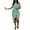 Green, variant on TJAZFJPA White Summer Dress for Women Women Summer Casual Dress Cold Shoulder Mini Dress Short Sleevele Print Ruched Slit Dress White Dresses for Women Formal Brown Dress