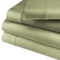 thumbnail image 2 of Superior 3-Piece 600 Thread Count Cotton Blend Deep Pocket Sheet Set, Twin, Sage, 2 of 4