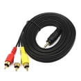 thumbnail image 2 of Cable de vídeo para videocámara AV Qicheng&Lys de 3,5 mm macho a 3RCA macho, 2 of 7
