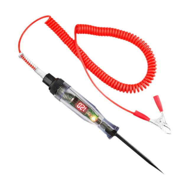 Probador de circuitos Herramienta de reparación eléctrica Versátil Doble pantalla Profesional 5V Cable rojo