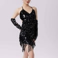 thumbnail image 7 of Oplxuo Women's Sequins Fringe Latin Dance Costumes Gatsby Cocktail Party Flapper Dress Sexy Tango Ballroom Rumba Outfits, 7 of 7