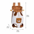 thumbnail image 2 of StlyGar Cute Bear Design Front Pet Carrier Backpack, Adjustable Breathable Front Facing Pet Carrier for Small Dogs and Cats, Hands-Free Legs Out Puppy Chest Bag for Outdoor Hiking & Bike Riding(L), 2 of 7