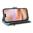 thumbnail image 3 of for iPhone 16 Plus Multifunctional Case Wallet with Card Slots, Premium Soft PU Leather Zipper Folio Flip with Crossbody Strap Kickstand Zipper Phone Cover for iPhone 16 Plus, Lightblue, 3 of 9