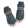 thumbnail image 2 of Under $10 Gloves Mittens Gray Winter Ski Gloves Waterproof Thick Plus Velvet Warm Windproof Cold Protection Outdoor Riding Gloves, 2 of 3