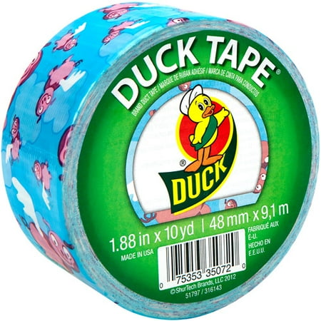 Duck Brand Duct Tape, 1.88" x 10 yard, Flying Pigs