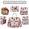 thumbnail image 2 of Insulated Lunch Bag Women, Leakproof Large Lunch Box, Reusable Lunch Cooler Bag with Adjustable Strap, Lunch Tote Bag for Work Women,Cherry Pattern Lunch Tote Bags Gifts for Woman, Mom, 2 of 6
