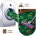 thumbnail image 4 of Green Shamrock Kitchen Runner Rug 2.7x5 Washable Runners for Hallway Non Slip St. Patrick's Day Spring Lucky Vintage Large Area Rug Indoor Floor Carpet for Bathroom Laundry Entryway Bedroom, 4 of 8