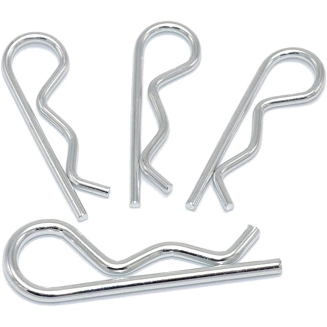10pcs-50pcs Carbon Steel Anti-Rust Hair Pin Hitch Retaining R Clip Cotter Spring Pin M1 M1.2 M1.5 M2 M2.5 M3 M3.5 M4 (Size : 10 Pieces, Color : 1.2x21mm)