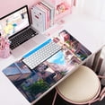 thumbnail image 7 of Japanese Anime Desk Mat XL Green Gaming Mouse Pad Cute Blue Sky Desk Pad Keyboard Desk Mat, Mousepad Suture Smooth Extra Desk Pad Gaming Large Mouse Pad for Full Desk Mouse Pad, 31.5x15.8in., 7 of 7