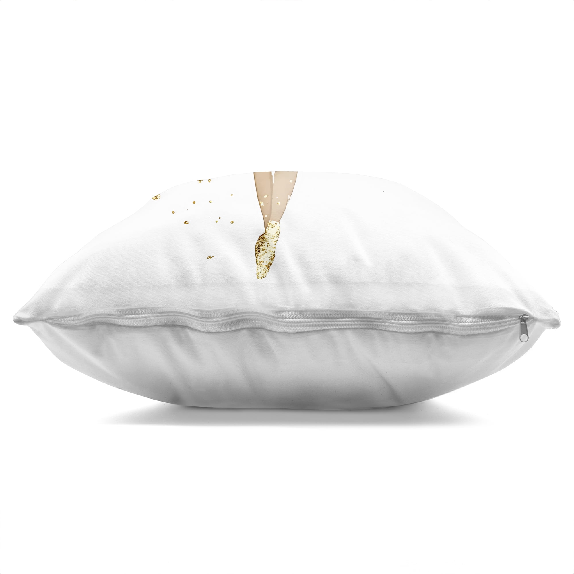Stupell Industries Ballerina with Gold Glitter Decorative Printed Throw Pillow, design by Creative Studio