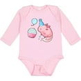 thumbnail image 3 of Inktastic Cute Axolotl Birthday with Cupcake Boys or Girls Long Sleeve Baby Bodysuit, 3 of 5