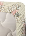 thumbnail image 3 of Ambesonne Floral Fitted & Flat Sheet with Sham 3 Pcs Set, Romantic Daisy Gerbera Posy, Twin, Beige Coral and Dark Tan, 3 of 4